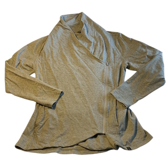The North Face Jackets & Blazers - The North Face Wrap-Ture Tunic Full Zip Yoga Jacket grey Size L Athleisure